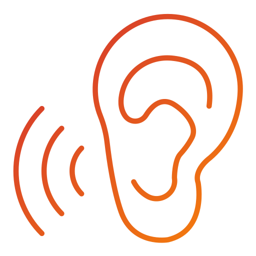 Hearing Generic gradient outline icon