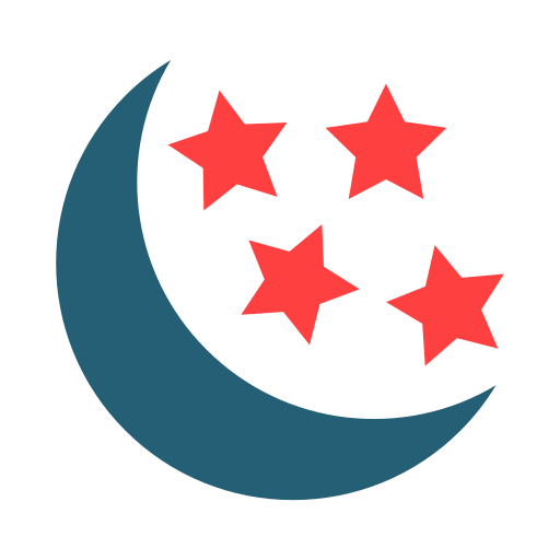 księżyc i gwiazdy Generic color fill ikona