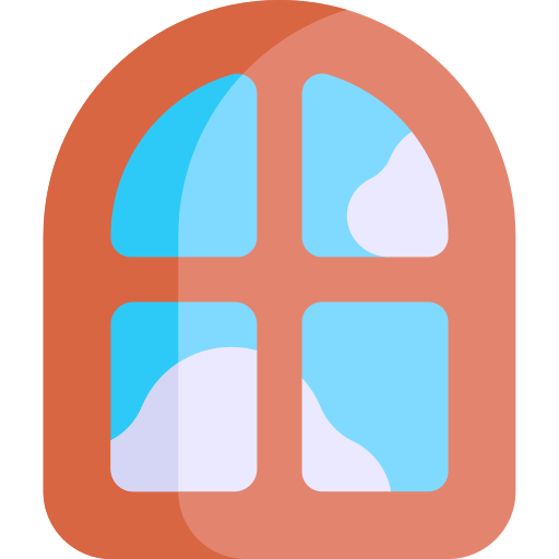 okno Kawaii Flat ikona