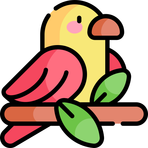 uccello Kawaii Lineal color icona