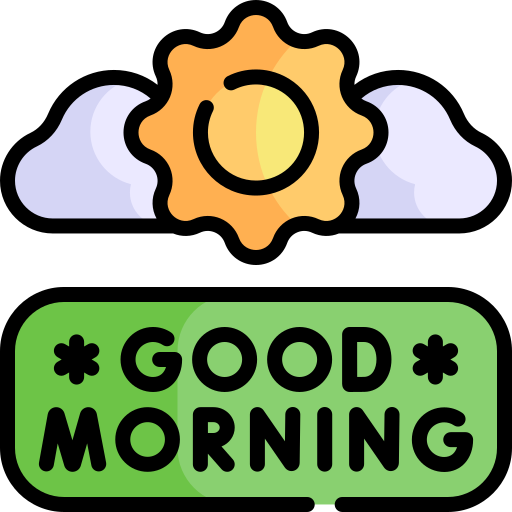 Good morning Kawaii Lineal color icon