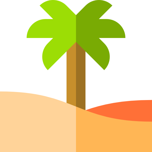 palmera Basic Straight Flat icono