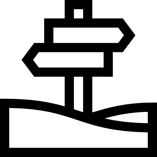 poste de señal Basic Straight Lineal icono