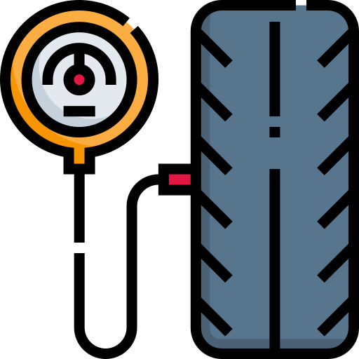 pressione dei pneumatici Detailed Straight Lineal color icona