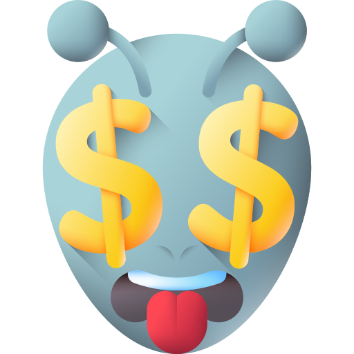 dinero 3D Color icono