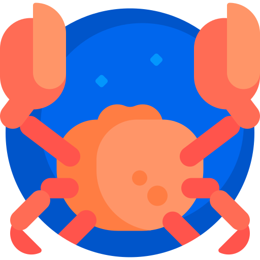crabe Detailed Flat Circular Flat Icône