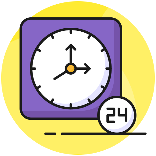 24 hour service Generic color lineal-color icon