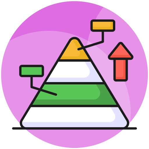 pyramidendiagramm Generic color lineal-color icon