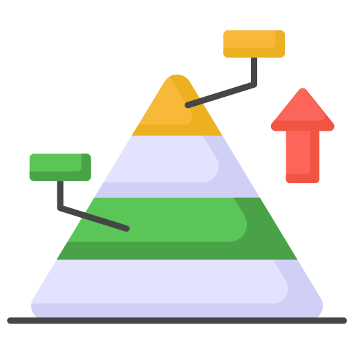 wykres piramidy Generic color fill ikona