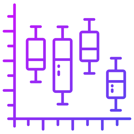 gráfico de velas Generic gradient outline Ícone