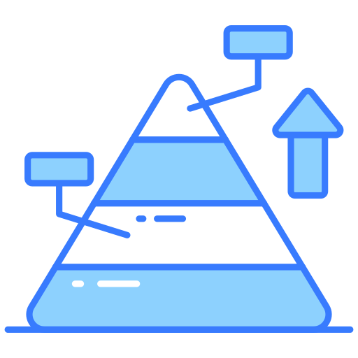 gráfico piramidal Generic color lineal-color icono