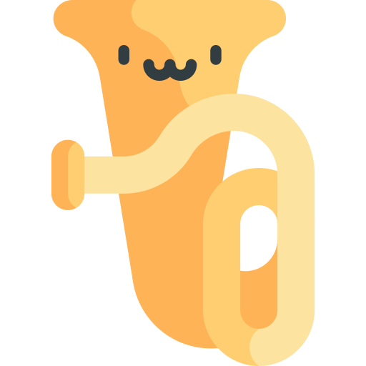 tuba Kawaii Flat Icône