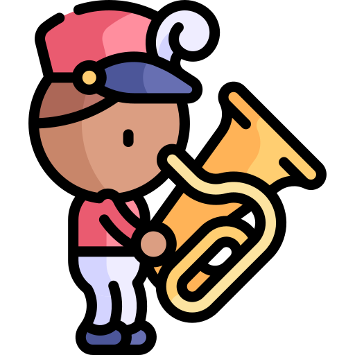 Tuba Kawaii Lineal color icon