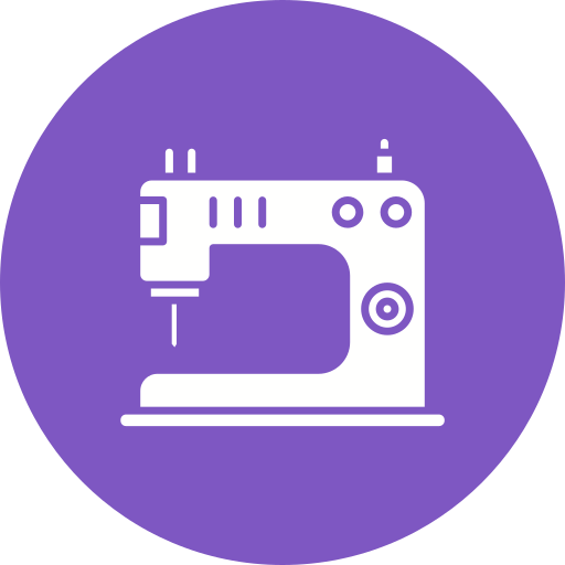 máquina de coser Generic color fill icono