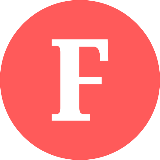 文字f Generic color fill icon