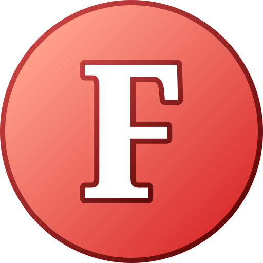 letra f Generic gradient lineal-color icono