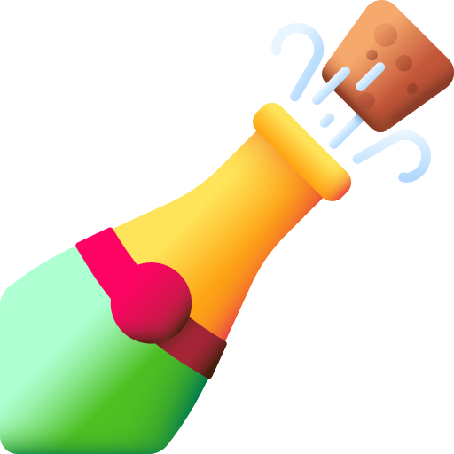 шампанское 3D Color иконка