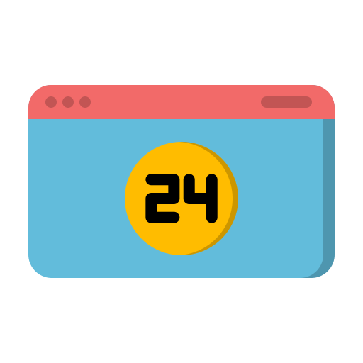 24시간 서비스 Generic color fill icon