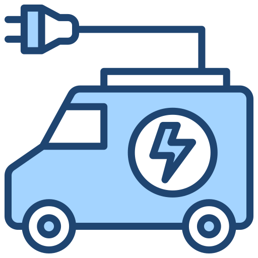 Electric van Generic color lineal-color icon