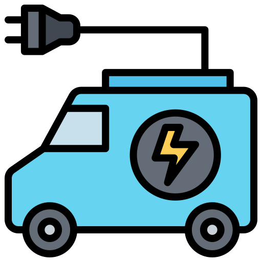 Электрический фургон Generic color lineal-color иконка