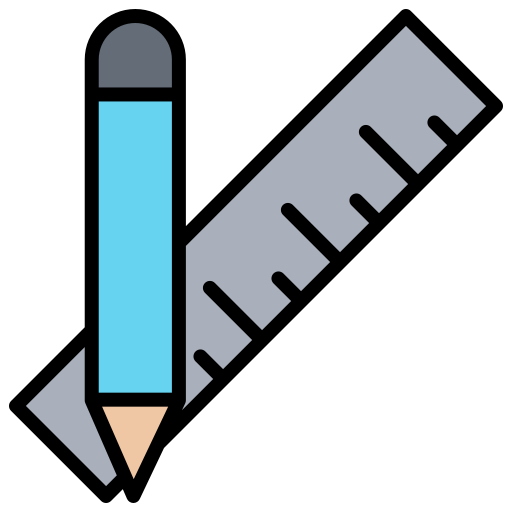 연필과 자 Generic color lineal-color icon