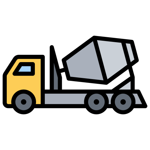 Concrete truck Generic color lineal-color icon