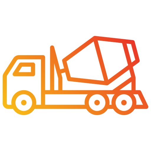 camion di cemento Generic gradient outline icona