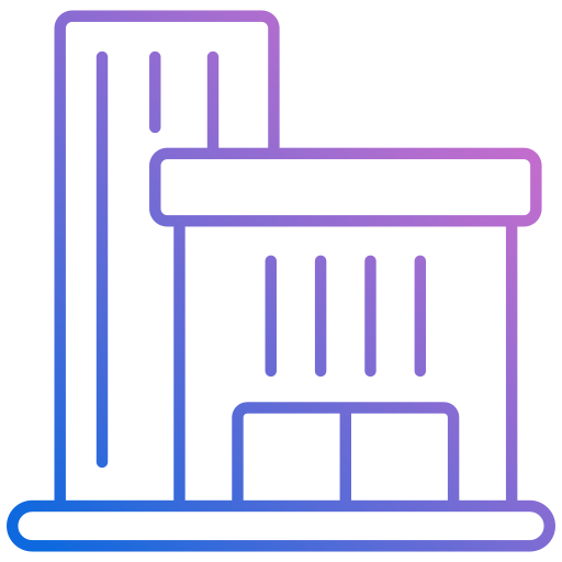 mały budynek Generic gradient outline ikona