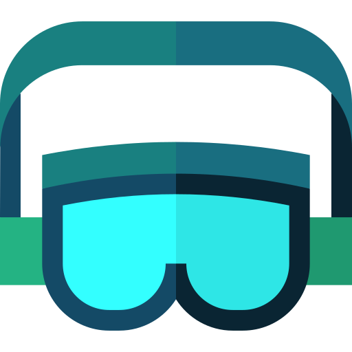 ski bril Basic Straight Flat icoon