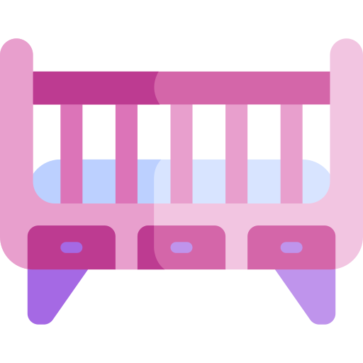 Baby crib Kawaii Flat icon