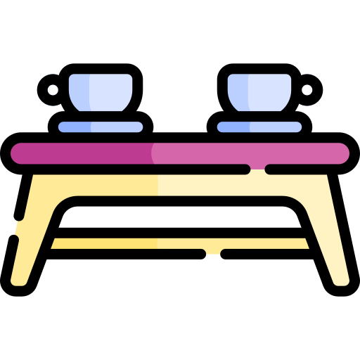 tavolino da caffè Kawaii Lineal color icona