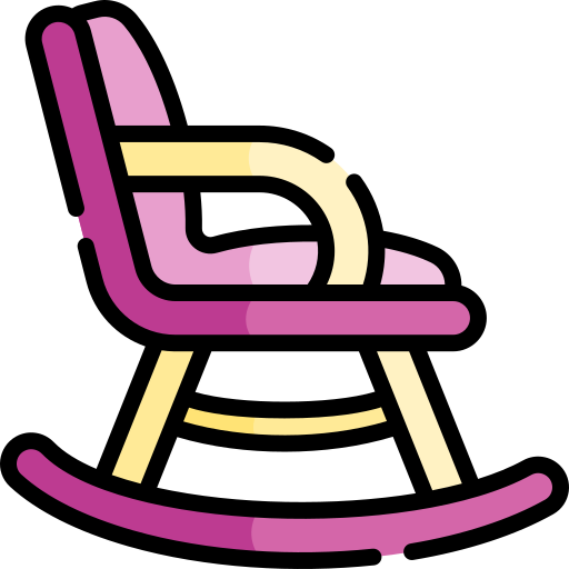 bujane krzesło Kawaii Lineal color ikona
