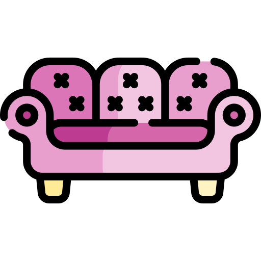 Couch Kawaii Lineal color icon