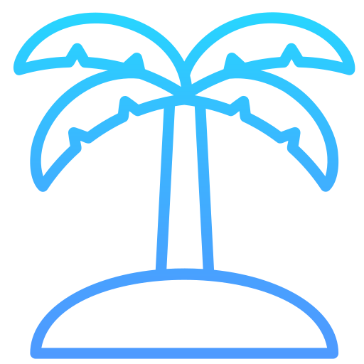 palmboom Generic gradient outline icoon