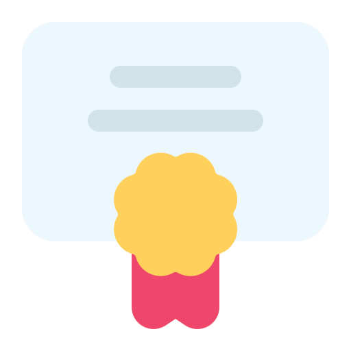 Certificate Generic color fill icon