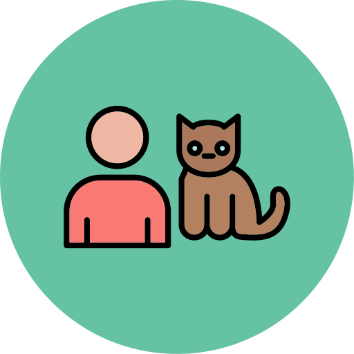 애완동물과 놀기 Generic color lineal-color icon