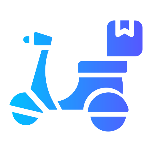 Велосипед для доставки Generic gradient fill иконка