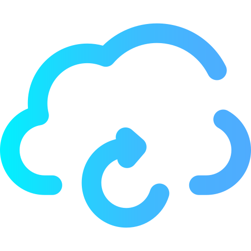 Cloud computing Super Basic Omission Gradient icon