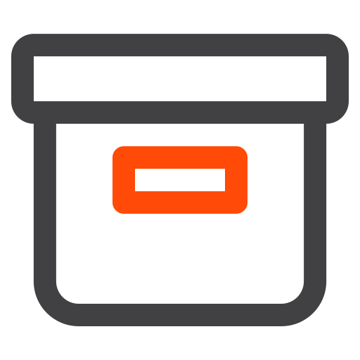 caja de almacenaje Generic color outline icono