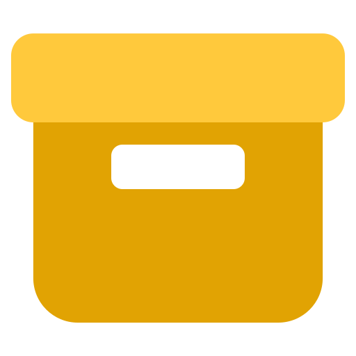 caja de almacenaje Generic color fill icono