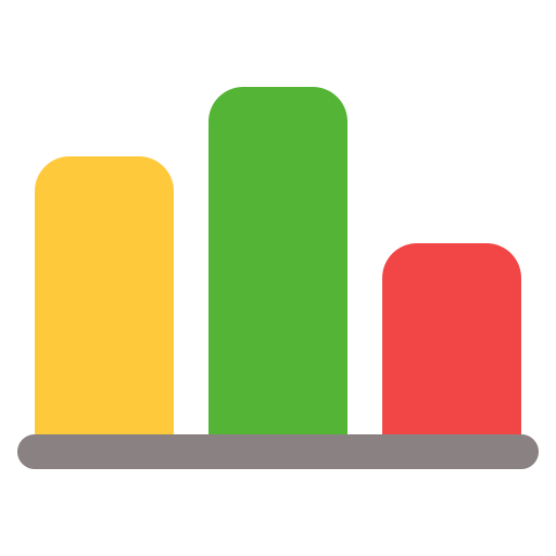 gráfico de barras Generic color fill icono