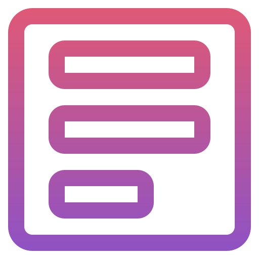 Justify Generic gradient outline icon