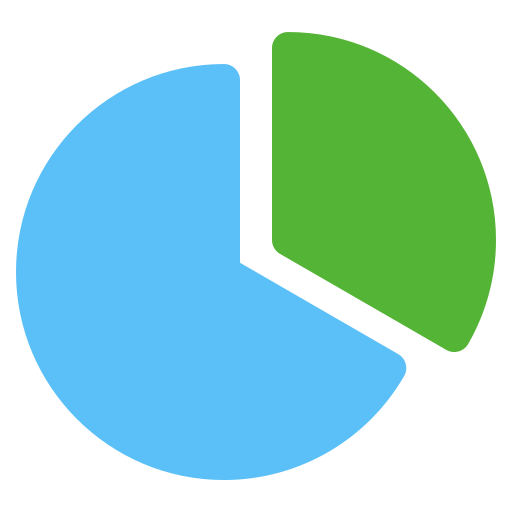 Pie chart Generic color fill icon