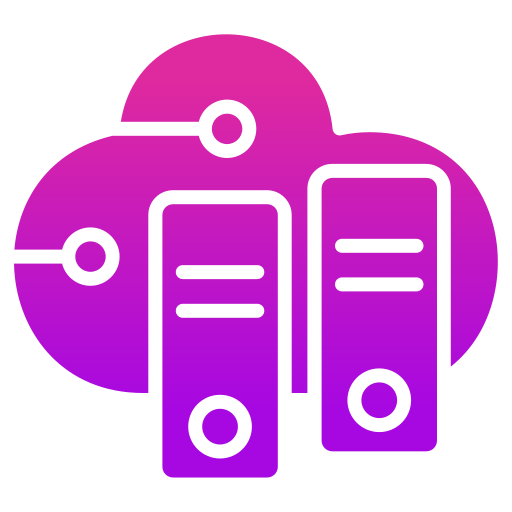 Cloud database Generic gradient fill icon