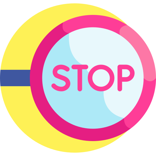 Stop sign Detailed Flat Circular Flat icon