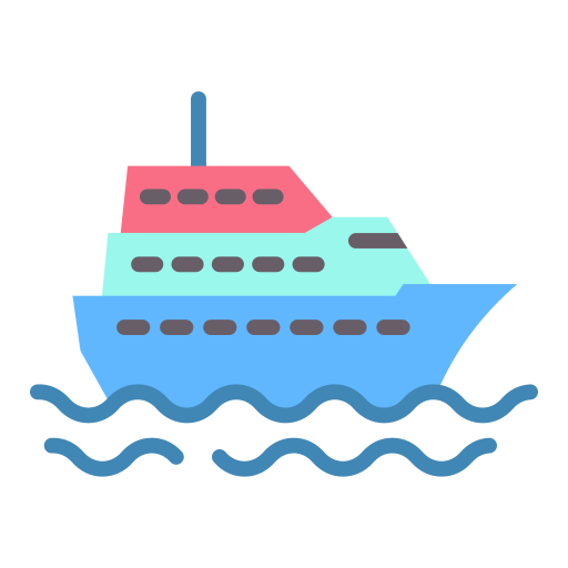 statek wycieczkowy Generic color fill ikona