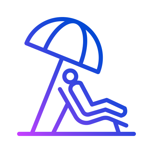 silla de playa Generic gradient outline icono