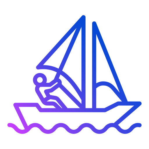 barca a vela Generic gradient outline icona