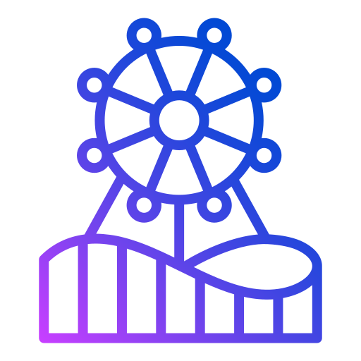 Тематический парк Generic gradient outline иконка