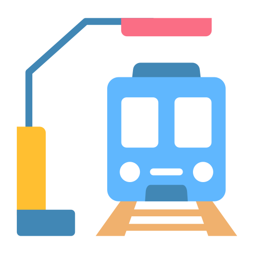 stacja kolejowa Generic color fill ikona